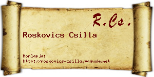 Roskovics Csilla névjegykártya