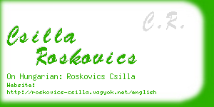 csilla roskovics business card